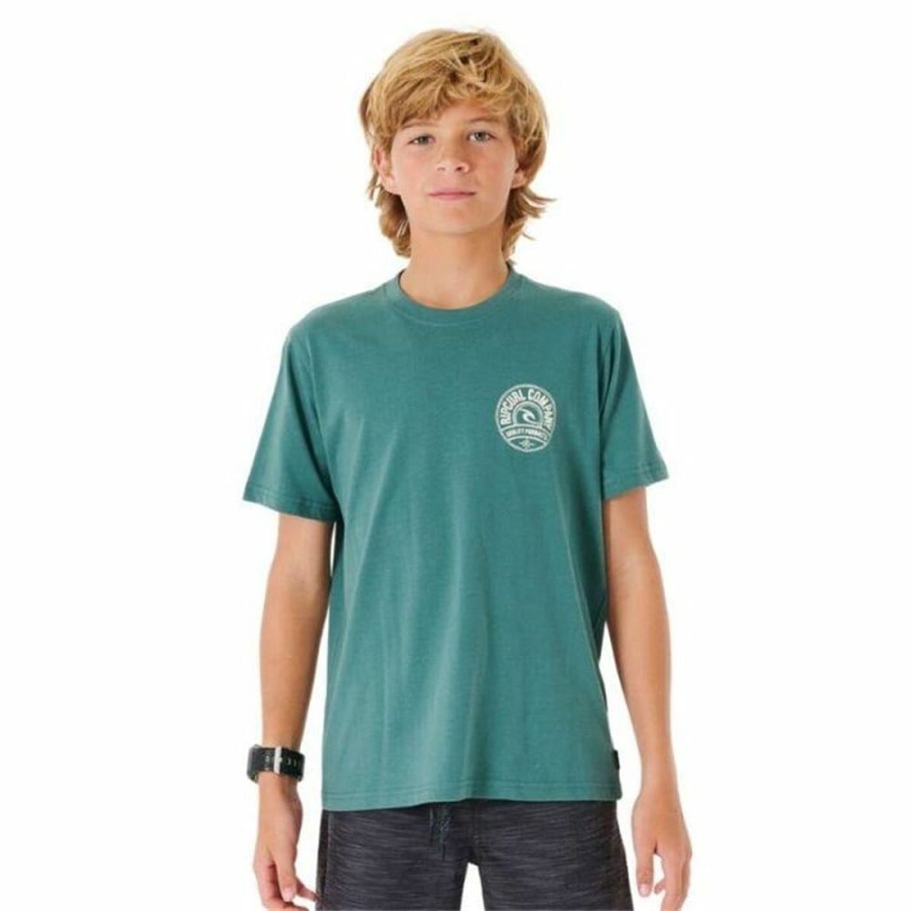 Jungen Kurzarm-T-Shirt Rip Curl Stapler Blau