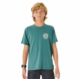 Jungen Kurzarm-T-Shirt Rip Curl Stapler Blau