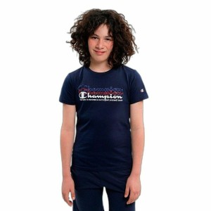 Jungen Kurzarm-T-Shirt Champion Crewneck Blau
