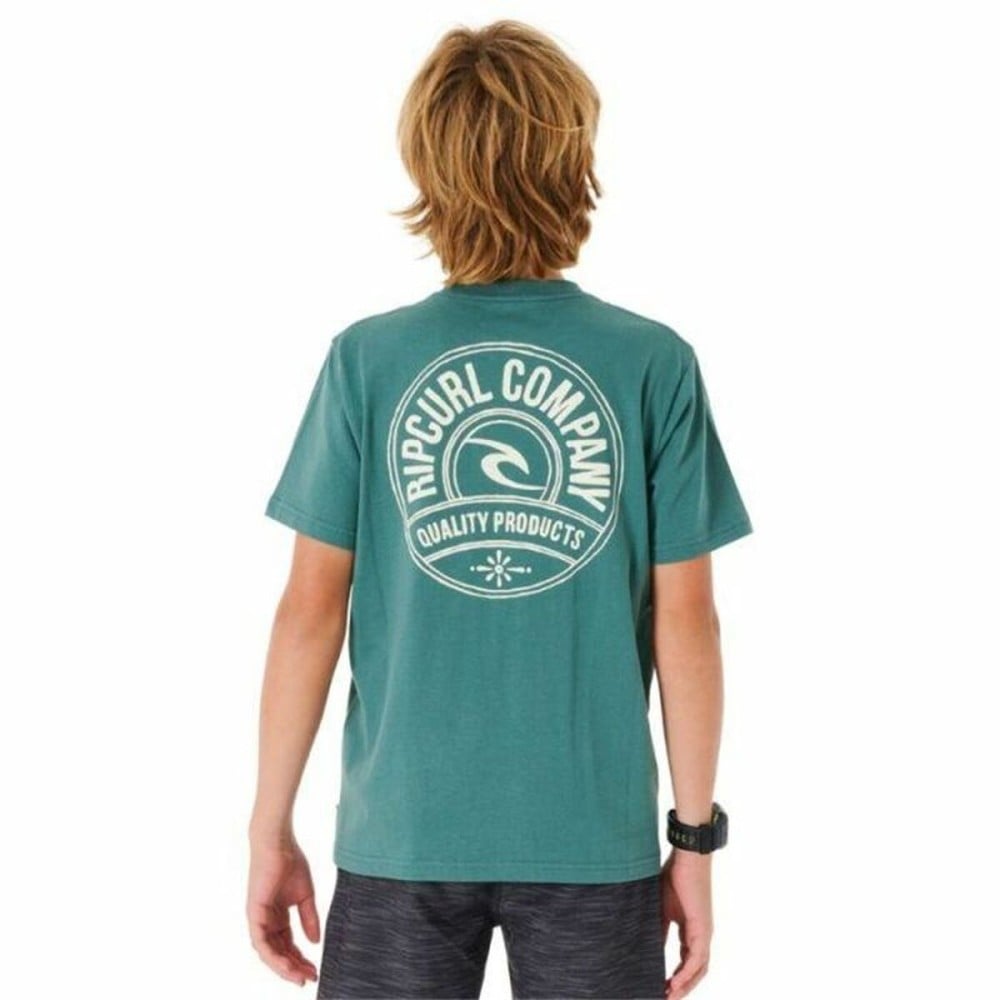 Jungen Kurzarm-T-Shirt Rip Curl Stapler Blau