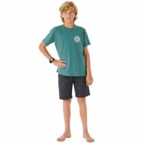 Jungen Kurzarm-T-Shirt Rip Curl Stapler Blau