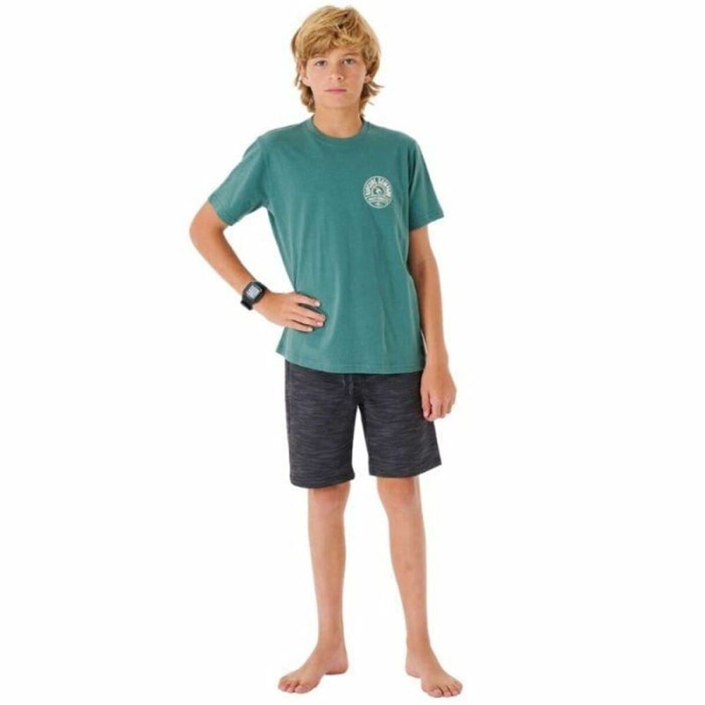 Jungen Kurzarm-T-Shirt Rip Curl Stapler Blau