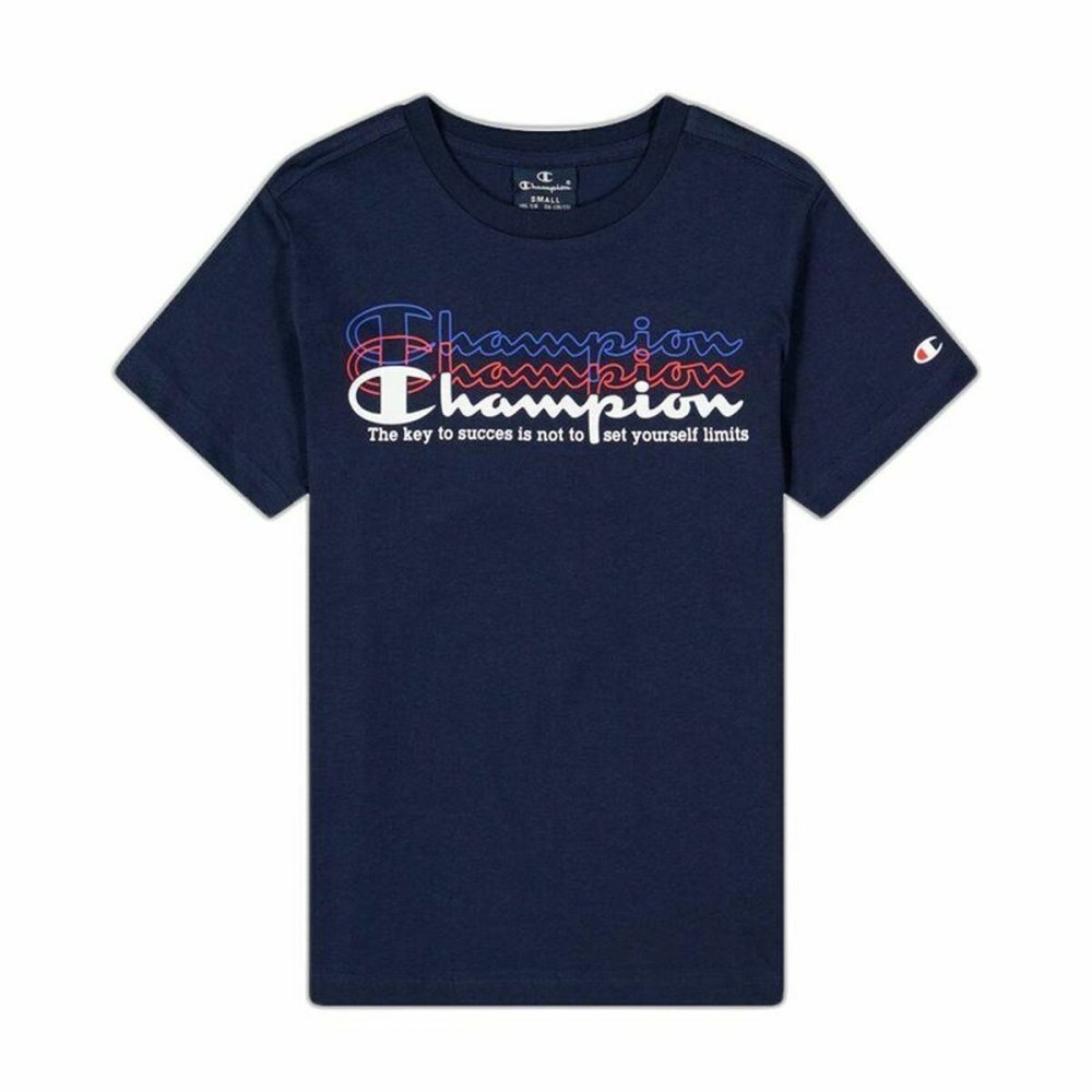 Children’s Short Sleeve T-Shirt Champion Crewneck Blue
