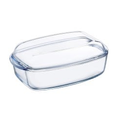 Plat à Gratin Pyrex Classic Avec couvercle 4,5 L 38 x 22 x 11 cm Transparent verre (3 Unités)