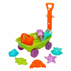 Set de jouets de plage Colorbaby Chariot polypropylène (12 Unités)