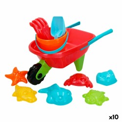 Set de jouets de plage Colorbaby Chariot polypropylène (10 Unités)