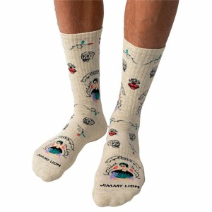 Socken Jimmy Lion Athletic Frida Viva Mexic Weiß 41-46