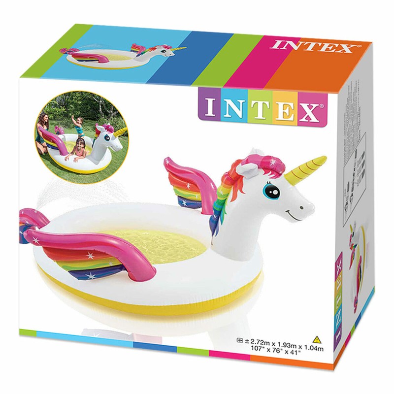 Pataugeoire gonflable pour enfants Intex Licorne 151 L 27,2 x 10,4 x 19,3 cm (4 Unités)