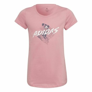 Child's Short Sleeve T-Shirt Adidas Graphic Pink