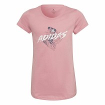 Child's Short Sleeve T-Shirt Adidas Graphic Pink