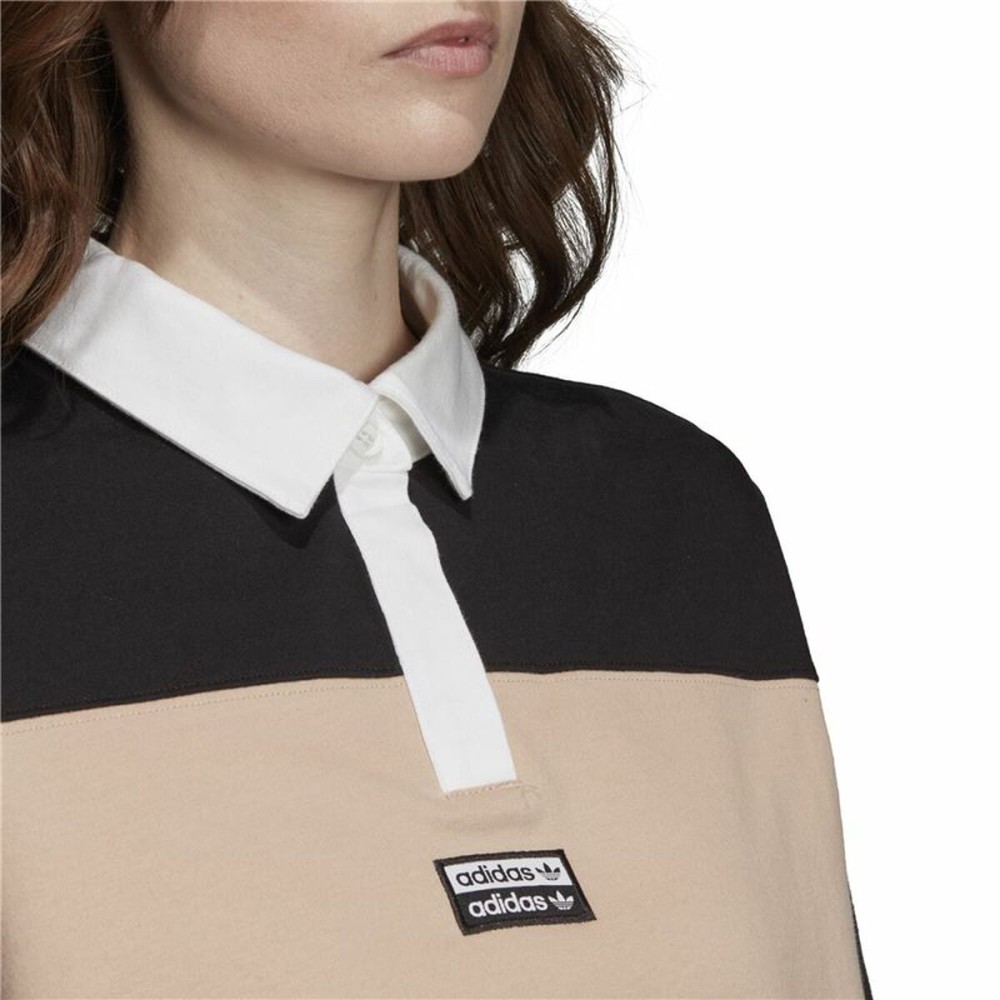 Women’s Short Sleeve Polo Shirt Adidas Originals Cropped Lady Black