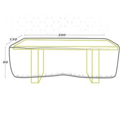 Protective Case Aktive Tables 200 x 60 x 130 cm (6 Units)