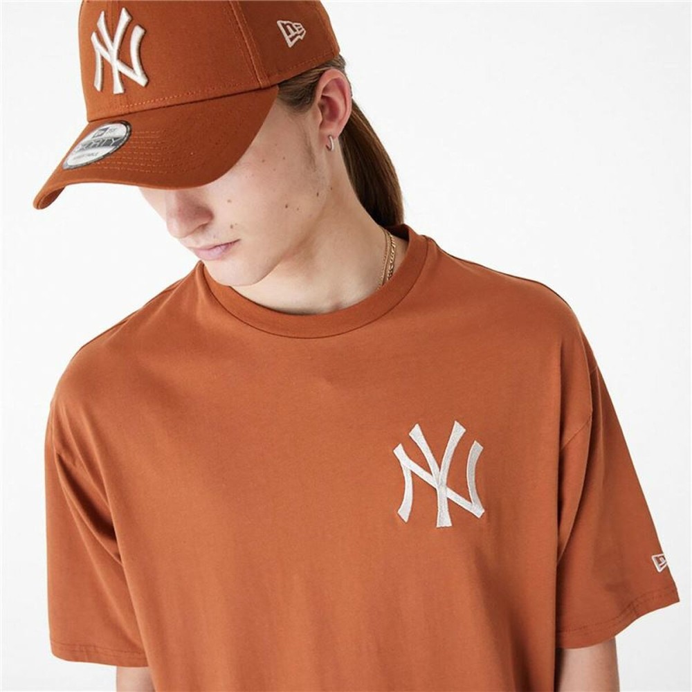 T-shirt à manches courtes homme New Era LEAGUE ESSNTLS LC OS TEE NEYYAN 60435552 Marron (S)