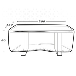 Étui de protection Aktive Tables Polyéthylène 200 x 60 x 130 cm (6 Unités)