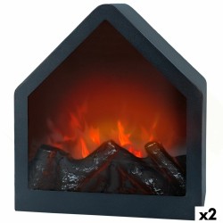 Decorative Electric Chimney Breast Ambients 20 x 23 x 14 cm (2 Units)