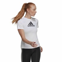 T-shirt à manches courtes femme Adidas Primeblue D2M Logo Sport Blanc