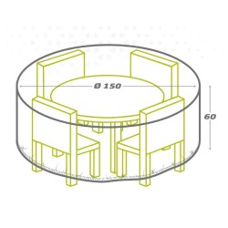 Protective Case Aktive Ø 150 cm Tables 150 x 60 x 150 cm (6 Units)