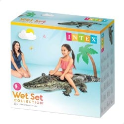 Inflatable pool figure Intex Crocodile 86 x 20 x 170 cm (6 Units)