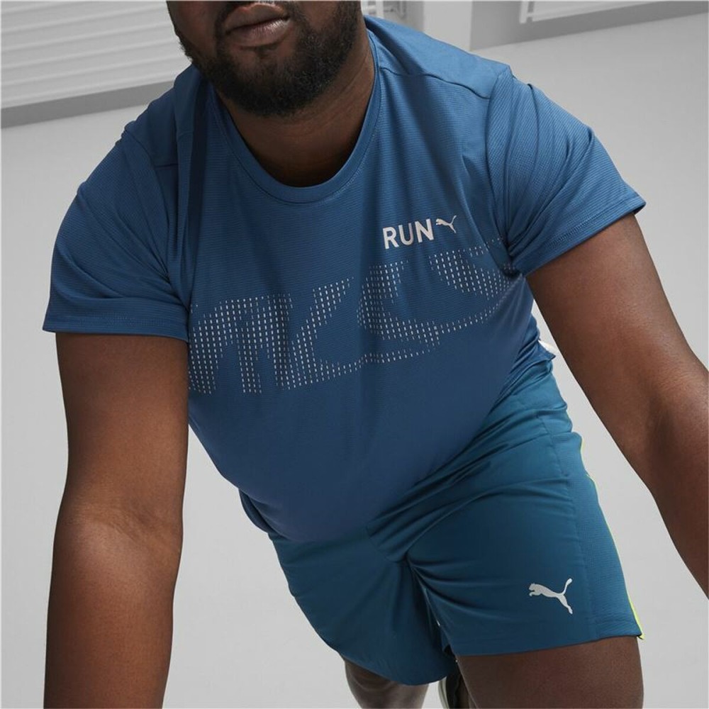Herren Kurzarm-T-Shirt Puma Run Favourite Dunkelblau