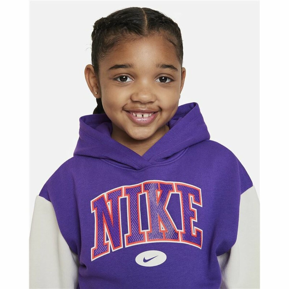 Hooded Sweatshirt for Girls Nike Join The Club Violet
