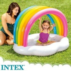 Inflatable Paddling Pool for Children Intex Rainbow 84 L 119 x 84 x 94 cm (6 Units)