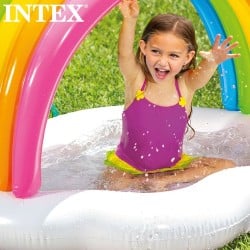 Aufblasbares Planschbecken für Kinder Intex Regenbogen 84 L 119 x 84 x 94 cm (6 Stück)