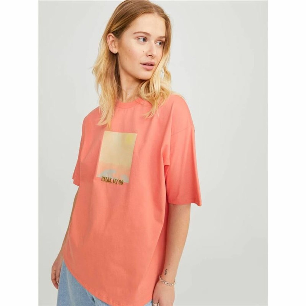 T-shirt à manches courtes femme Jack & Jones Jxpaige Orange
