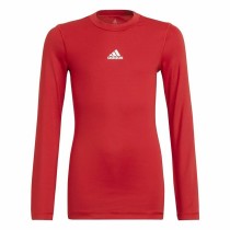 Children's Short Sleeved Football Shirt Adidas Techfit Top Red