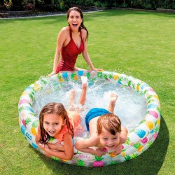 Inflatable Paddling Pool for Children Intex Pineapples Rings 248 L 132 x 28 x 132 cm (12 Units)