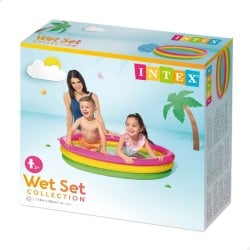 Inflatable Paddling Pool for Children Intex Sunset Rings 131 L 114 x 25 x 114 cm (6 Units)