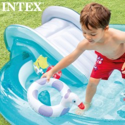 Pataugeoire gonflable pour enfants Intex Parc de jeux Crocodile 201 x 84 x 17 cm (3 Unités)