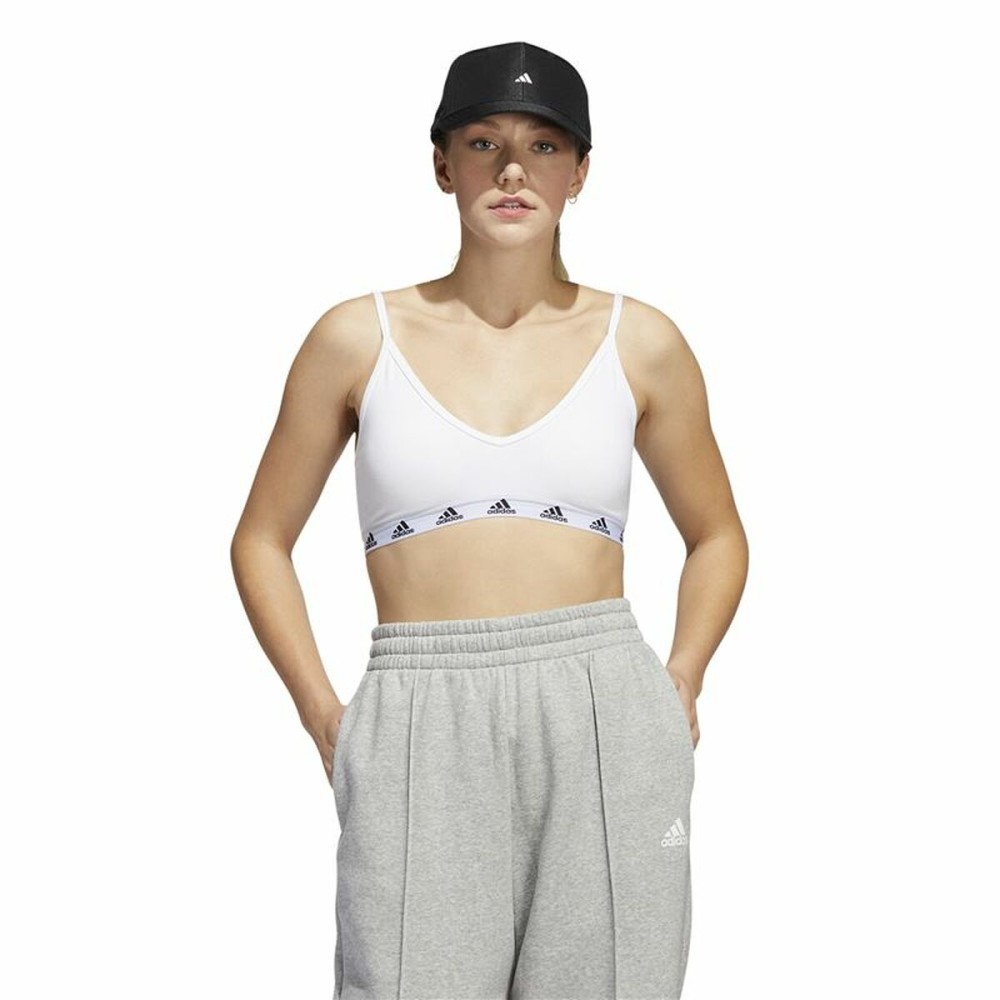 Sport-BH Adidas Pureb Ls Weiß