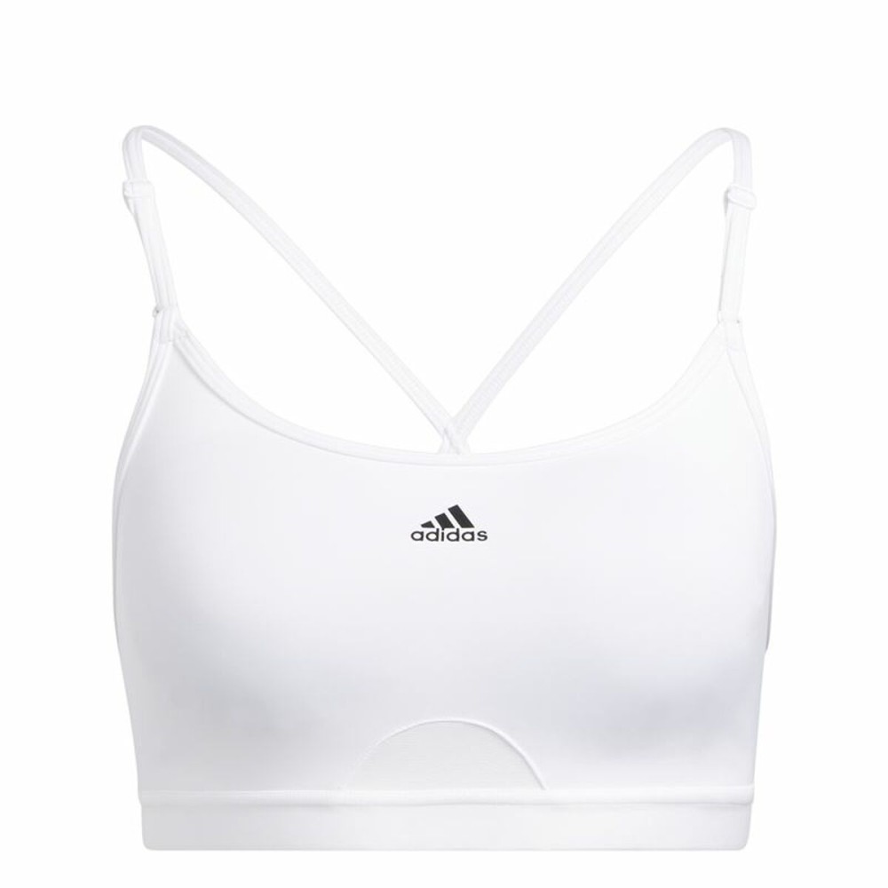 Sport-BH Adidas Aeroreact Ls P Weiß