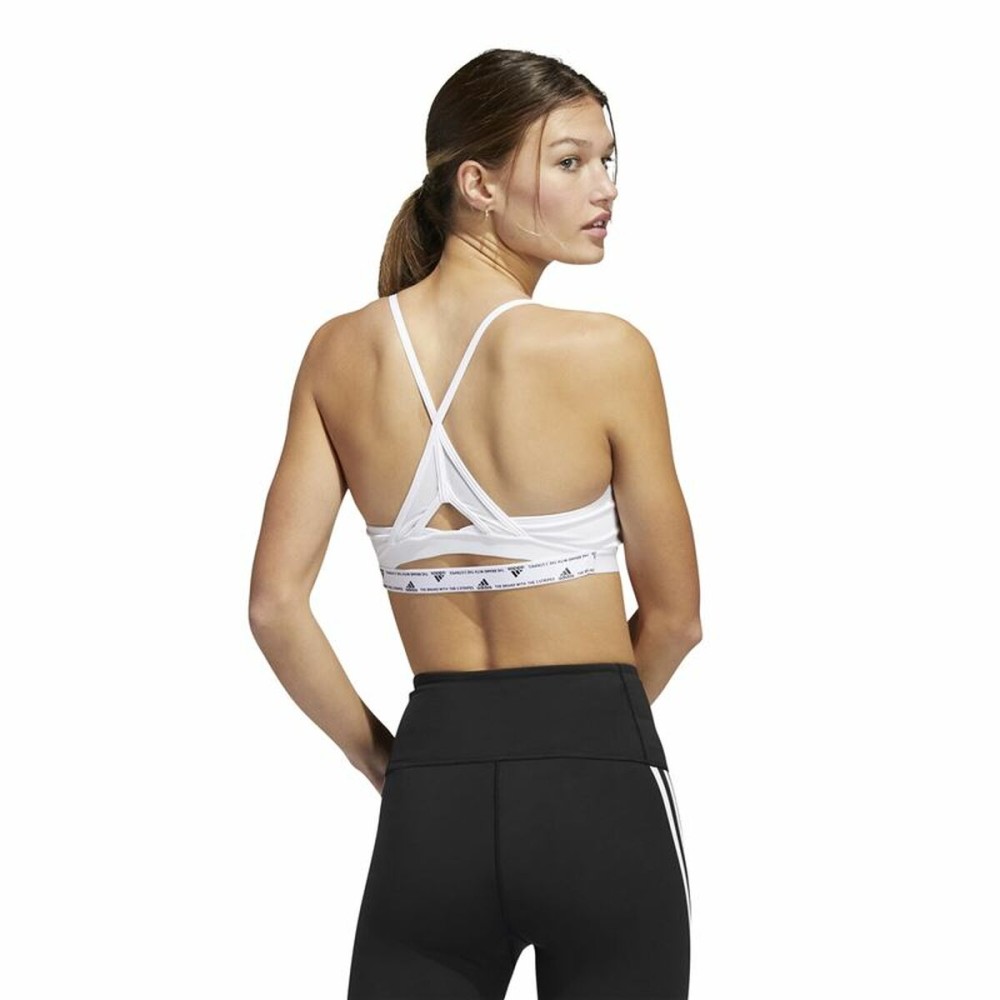 Sport-BH Adidas Aeroreact Ls P Weiß