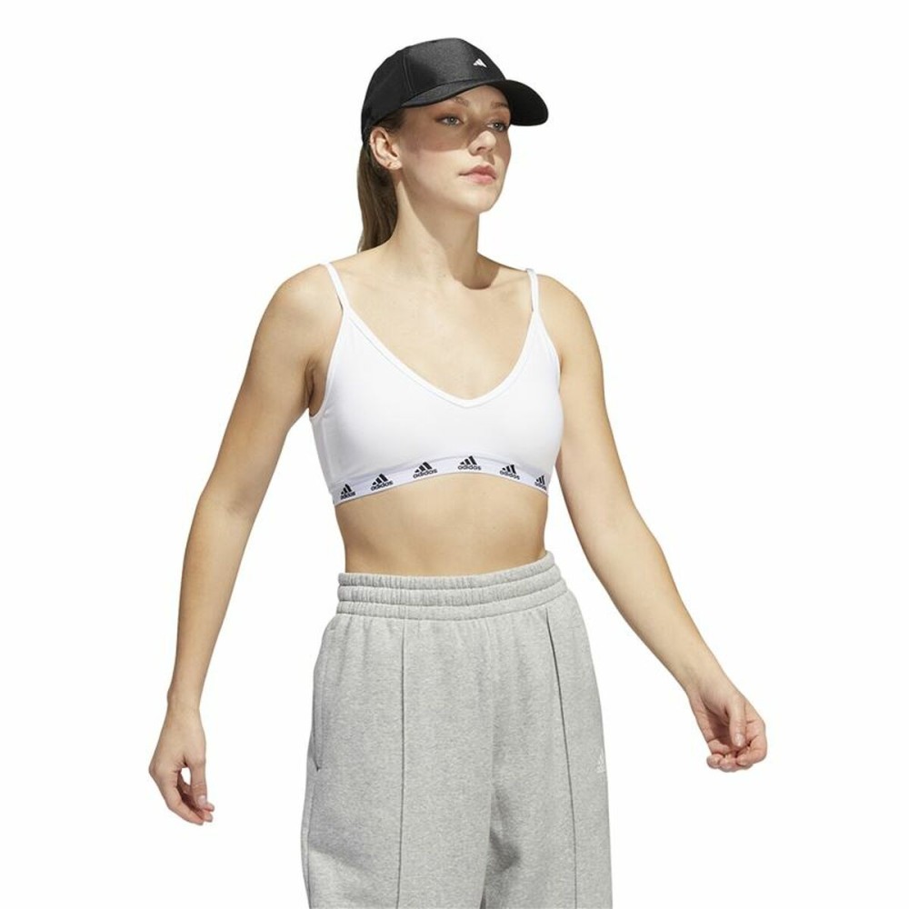 Sport-BH Adidas Pureb Ls Weiß
