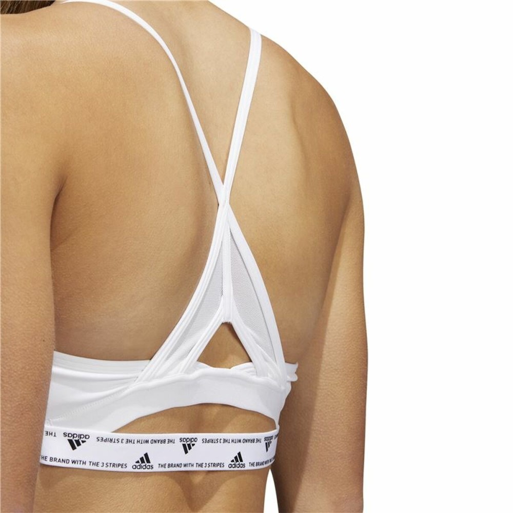 Soutien-gorge de Sport Adidas Aeroreact Ls P Blanc