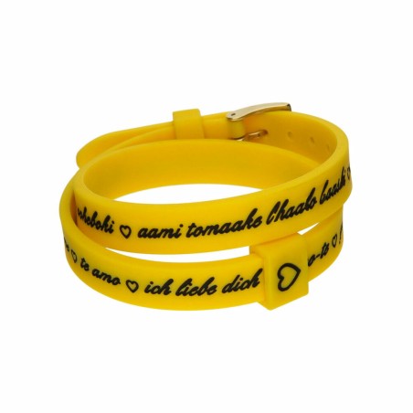 Damenarmreif il mezzometro I LOVE YOU GOLD - BRACCIALE IN SILICONE/SILICONE BRACELET