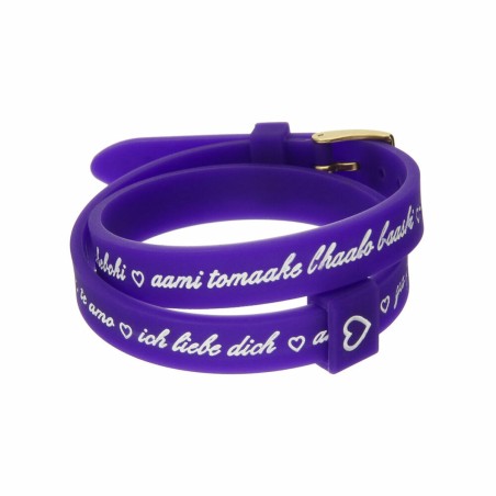 Damenarmreif il mezzometro I LOVE YOU GOLD - BRACCIALE IN SILICONE/SILICONE BRACELET