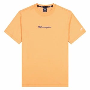 Short Sleeve T-Shirt Champion Crewneck M Orange