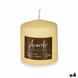 Candle Acorde CY88100M Cream 9 x 10 x 9 cm (4 Units)