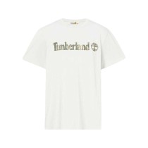 T-shirt à manches courtes homme Timberland Kennebec River Camo Linear Logo Blanc