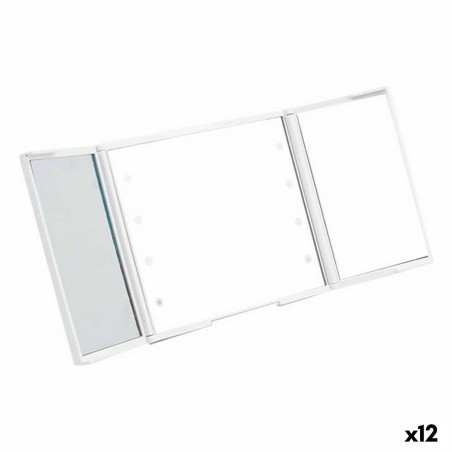 Taschenspiegel Berilo YXL2150-CC01 Weiß ABS 1,5 x 9,5 x 11,5 cm LED Leicht (12 Stück)