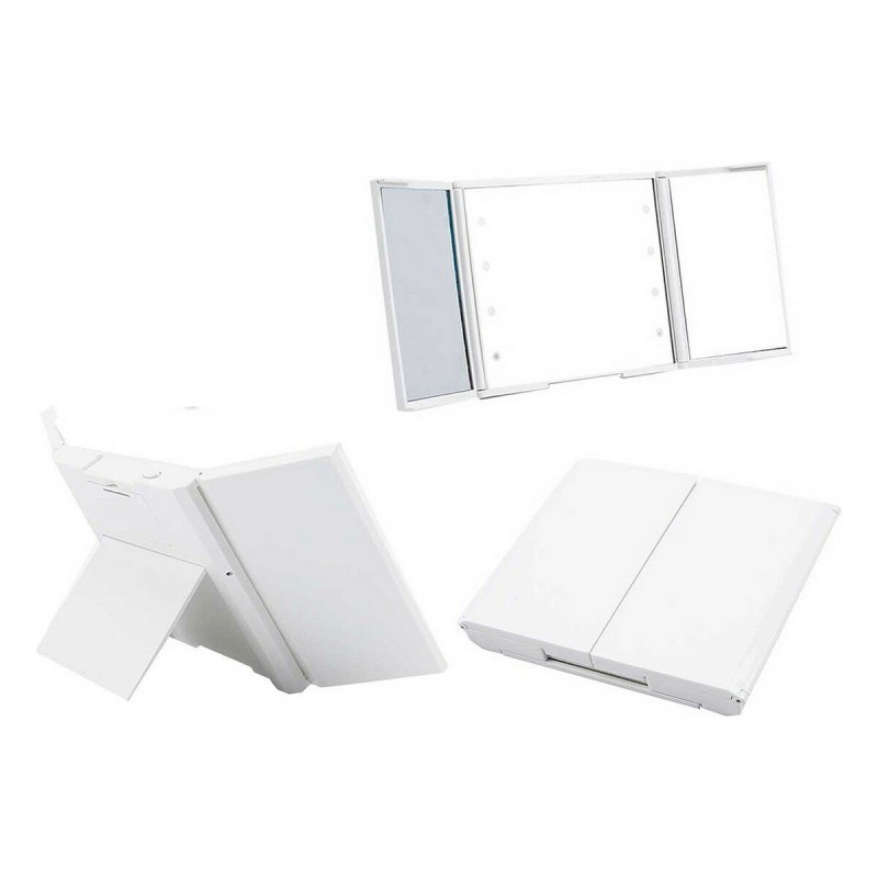 Miroir de Poche Berilo YXL2150-CC01 Blanc ABS 1,5 x 9,5 x 11,5 cm Lumière LED (12 Unités)