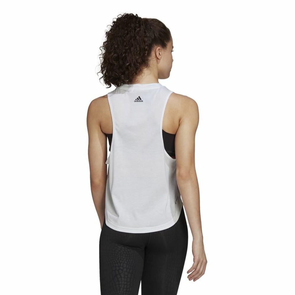 Maillot de Corps sans Manches pour Femme Adidas AEROREADY Racerback Blanc