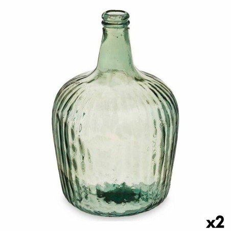 Flasche Streifen Dekoration champagne 22 x 37,5 x 22 cm (2 Stück)