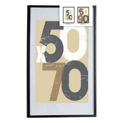 Cadre photo 62,5 x 2,5 x 92,5 cm Noir Plastique Bois MDF (6 Unités)