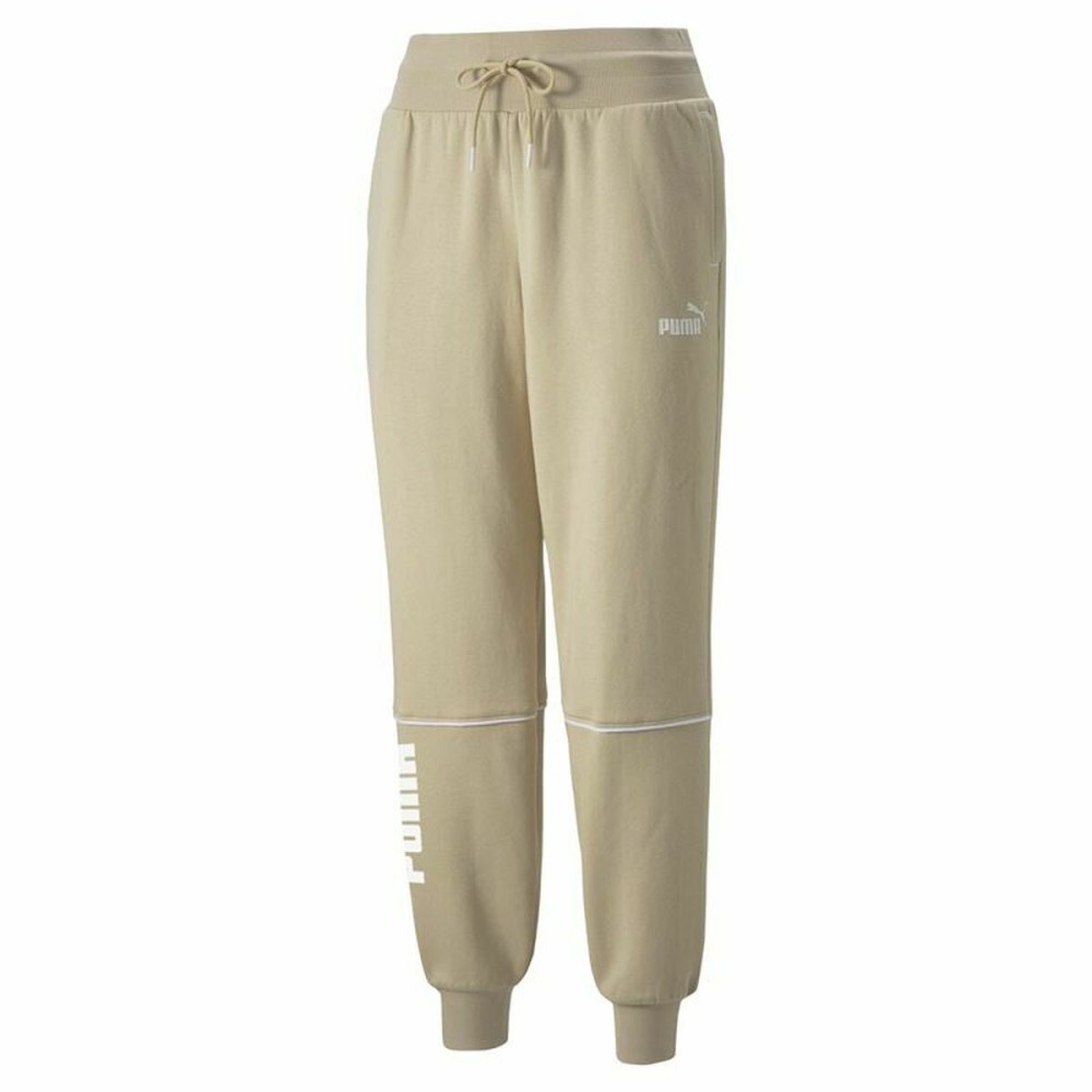 Trainingshose für Erwachsene Puma Colorblock Beige Damen