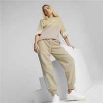 Trainingshose für Erwachsene Puma Colorblock Beige Damen