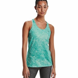 Damen Kurzarm-T-Shirt Under Armour HeatGear Aquamarin