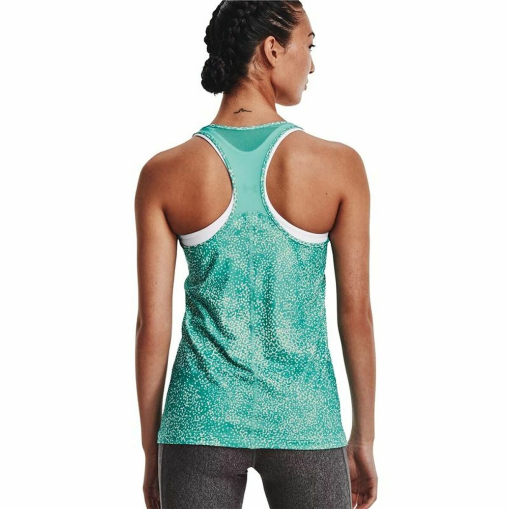 Damen Kurzarm-T-Shirt Under Armour HeatGear Aquamarin